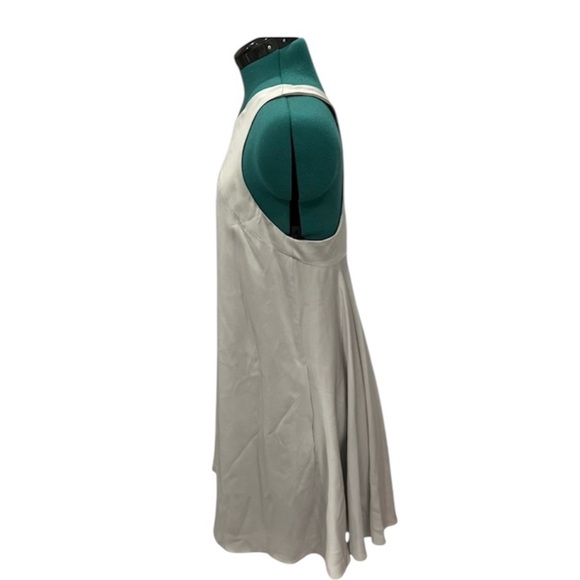 Milly Silk Sleeveless Trapeze Silk/Grey Dress with pockets Size 6 - Picture 4 of 8